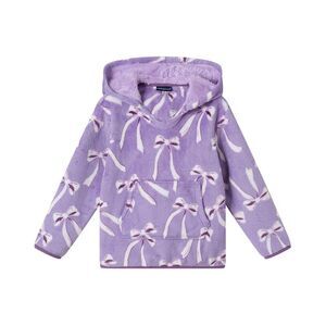 Andy & Evan Girls  Bow Plush Hoodie, Purple